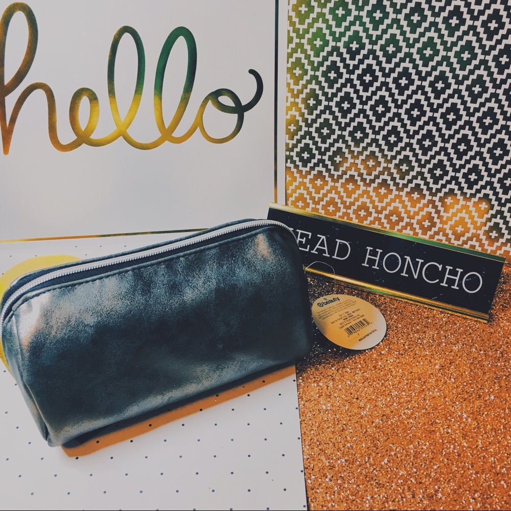 Charcoal Grey Beauty Bag